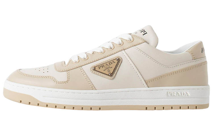 PRADA PRADA Downtown Leather Sneakers 'Beige' Women's