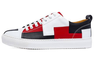 MASCAL Lace Up Abrasion Resistant Abrasion Resistant Low top Skateboard Shoes Men's White Red