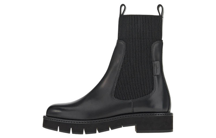Ferragamo FERRAGAMO Short Chelsea Boots Women's Black