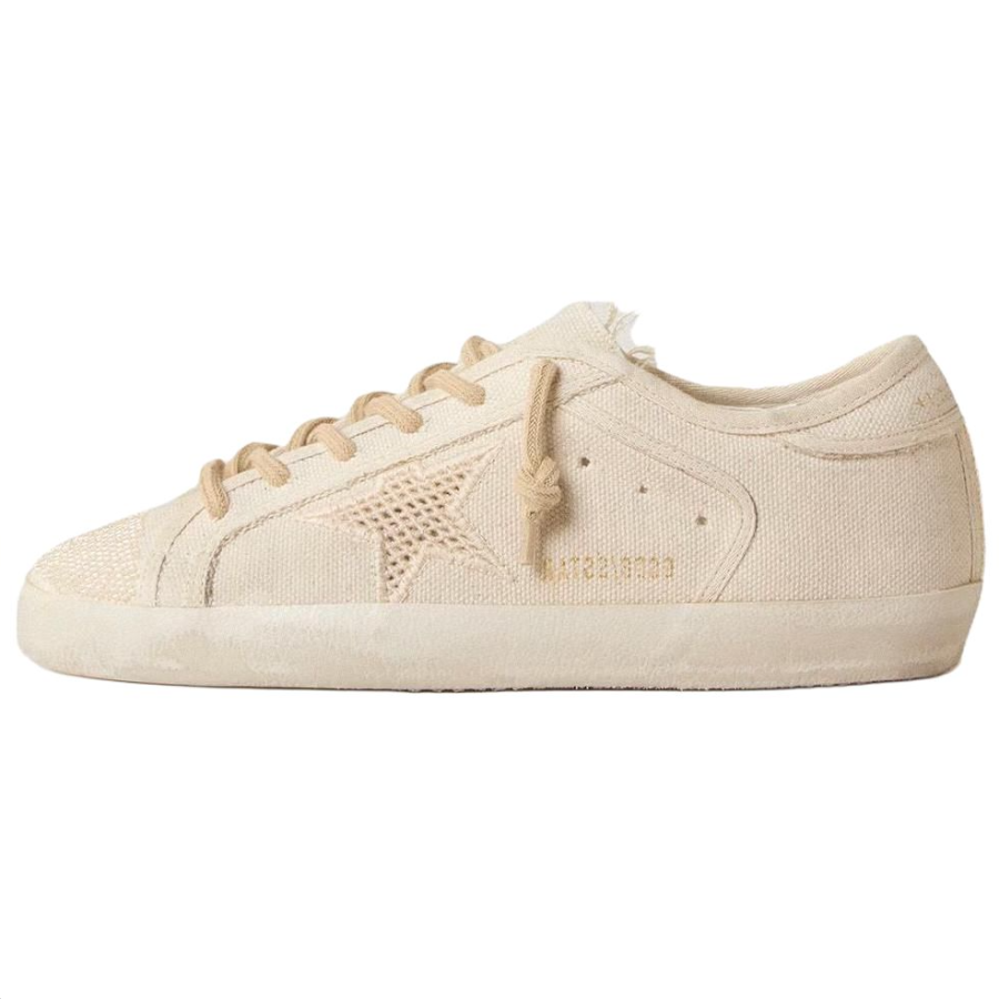 Golden Goose Super Star Low top Canvas Shoes Women's Beige