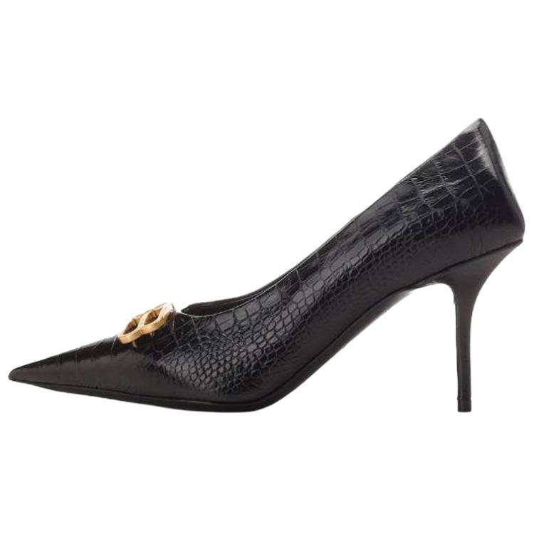 Balenciaga Bb Logo Plaque Pointed Toe Pumps