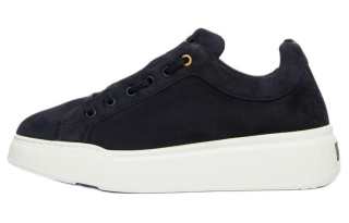 MaxMara Leather Low top Skateboard Shoes Women's Black
