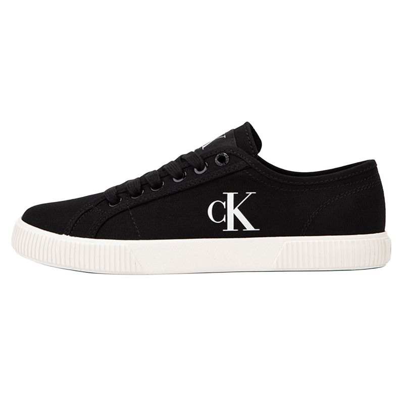 CALVIN KLEIN Low top Canvas Shoes Women's Black/White