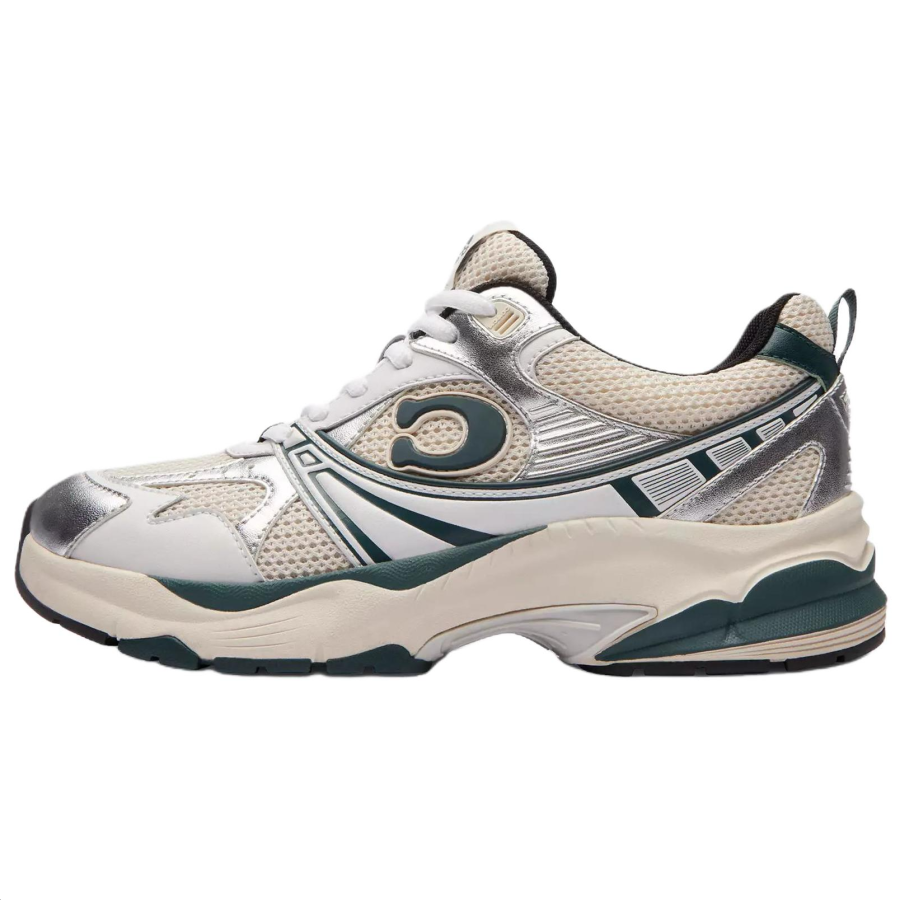 COACH Basket En Maille Low top Casual Shoes Women's White Green
