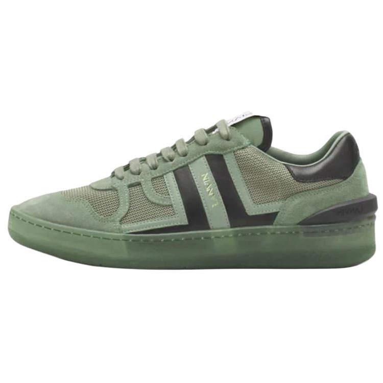 Lanvin Clay Leather Low top Skateboard Shoes Unisex Green