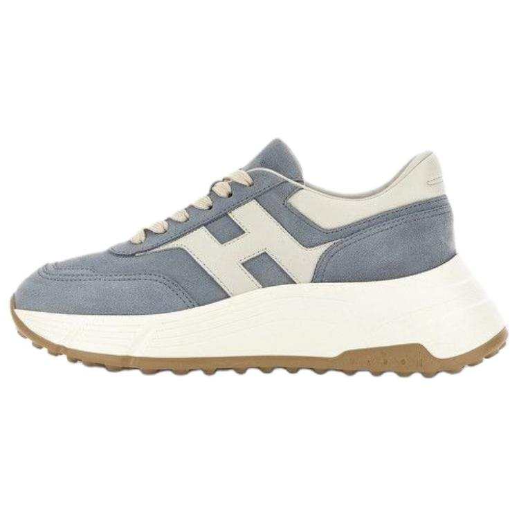 HOGAN H Patch H669 Cow Split Leather Low top Casual Shoes 6.5cm Women's Blue