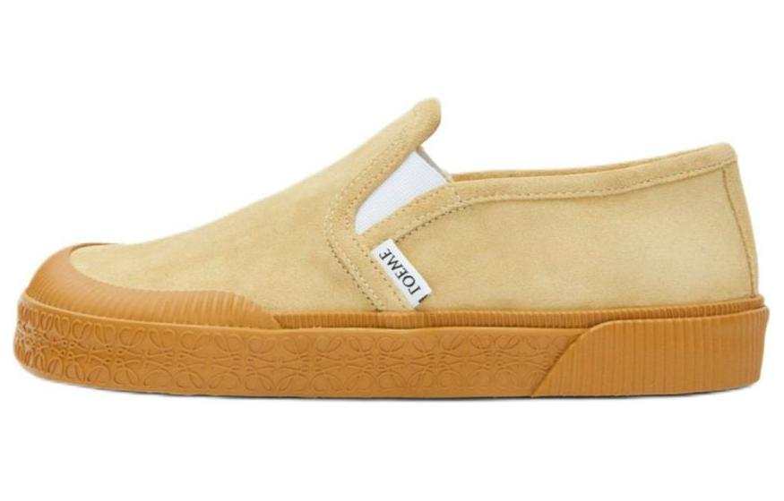 LOEWE Terra Vulca Suede Loafers 2.5cm Women's Gold