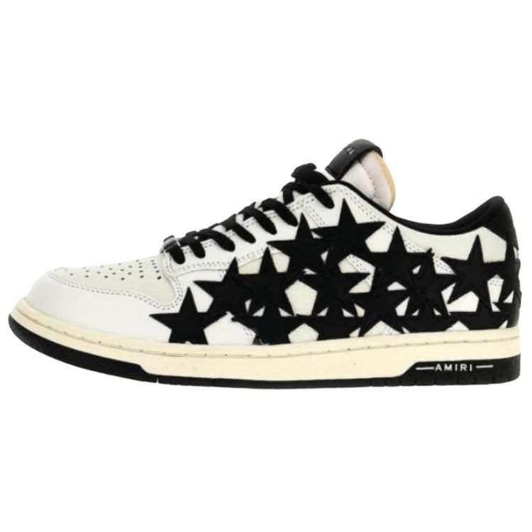AMIRI Leather Low top Skateboard Shoes Women's White Black