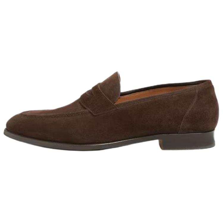 Loro Piana Sergio Calfskin Casual Shoes Men's Brown