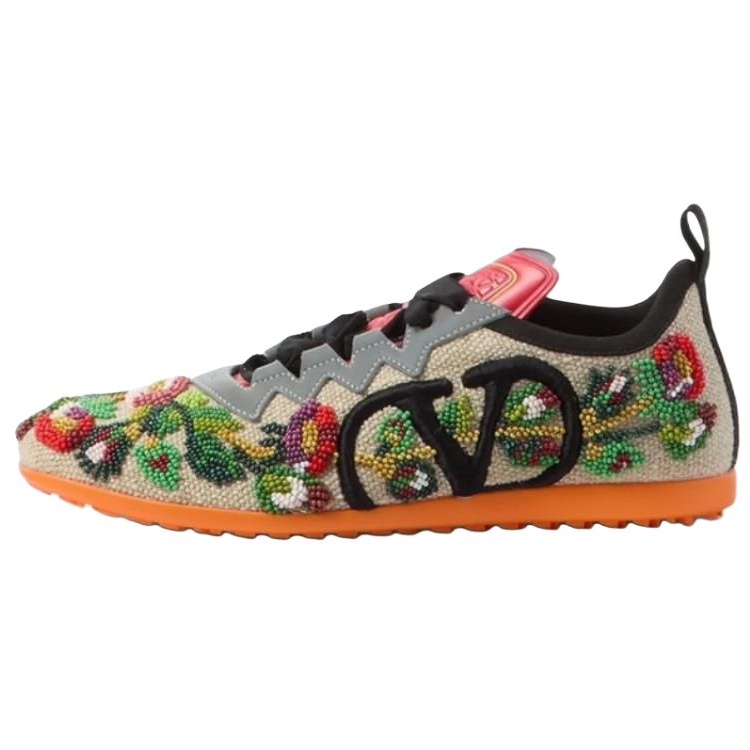 Valentino Chromathon Embroidered Lace Up Sneakers Women's