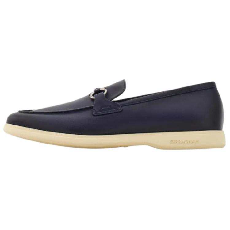 FERRAGAMO Gancini Loafers Men's Midnight Blue