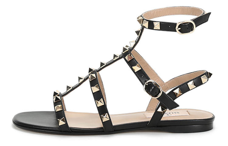 Valentino Valentino Garavani Rockstud Ankle-strap Flat Sandals