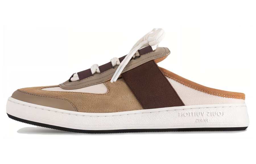LOUIS VUITTON Lous Quick Dry Closed Toe Slippers Women's Brown