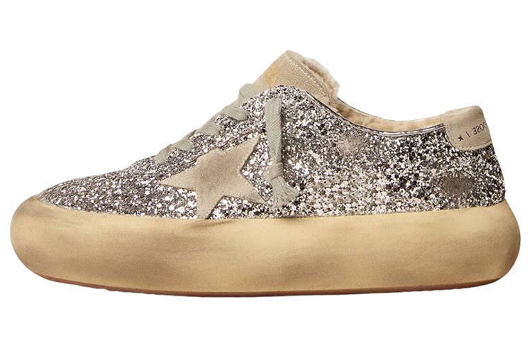 Golden Goose Space Star Low top Stylish Skateboarding Shoes Women's Silver