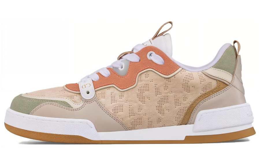 DIOR One White Sneakers Cow Leather Low top Skateboard Shoes Women's Beige