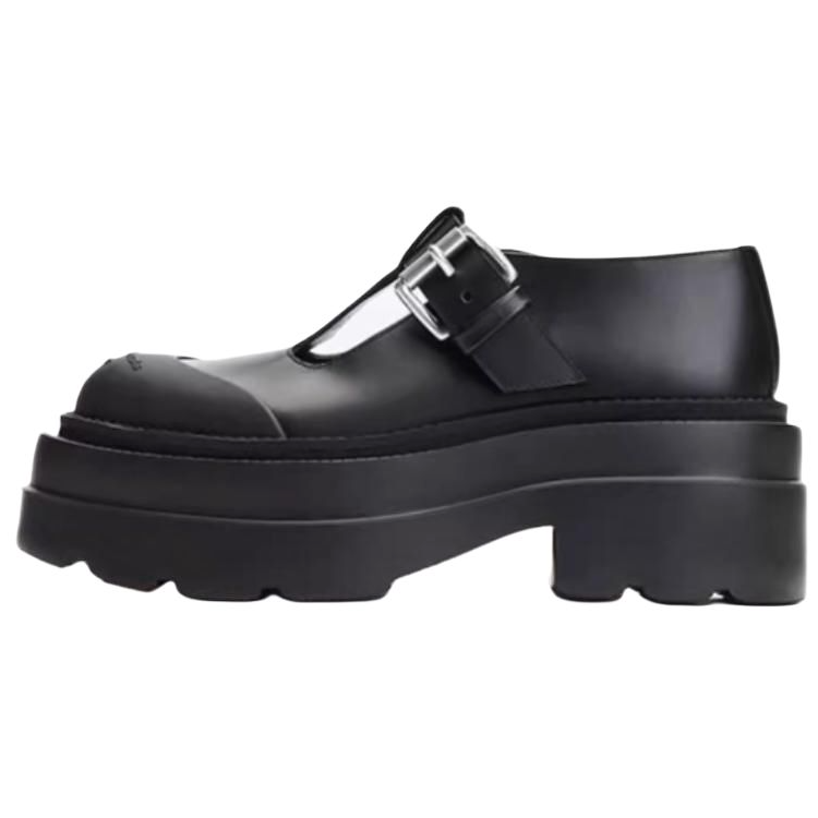 Alexander Wang Tova Leather Platform Mary Jane Shoes Women's Black