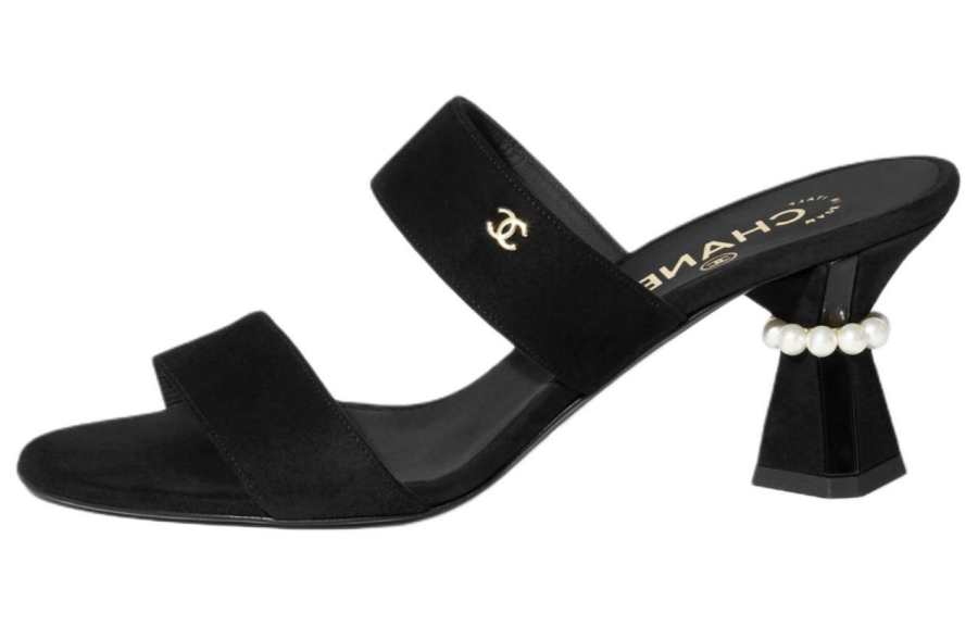 CHANEL CHANEL Slide Slippers Women's Black