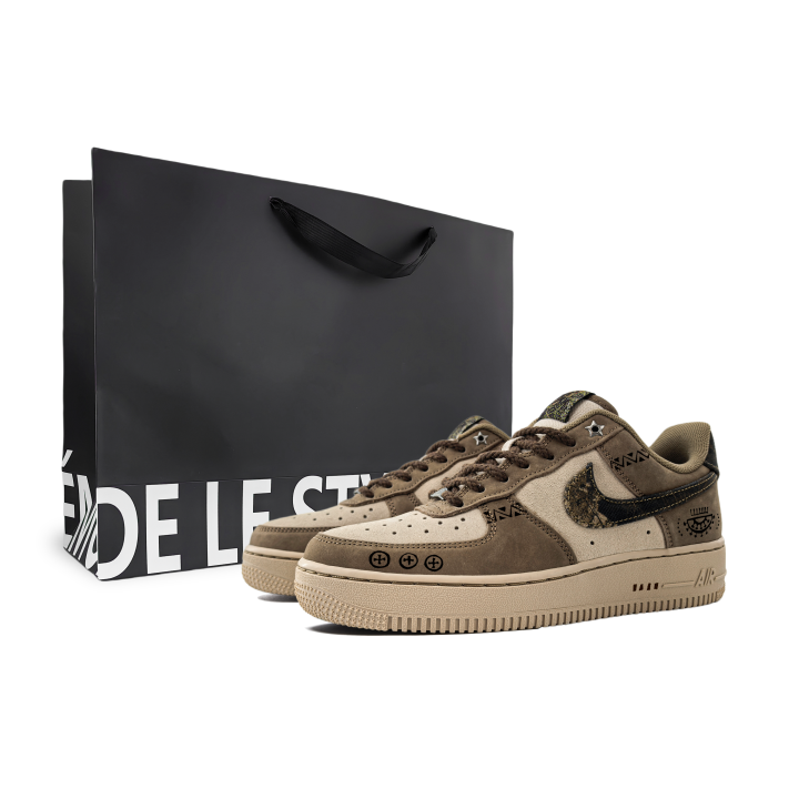 Nike Nike Air Force 1 Suede Low top Skateboard Shoes Men's Brown