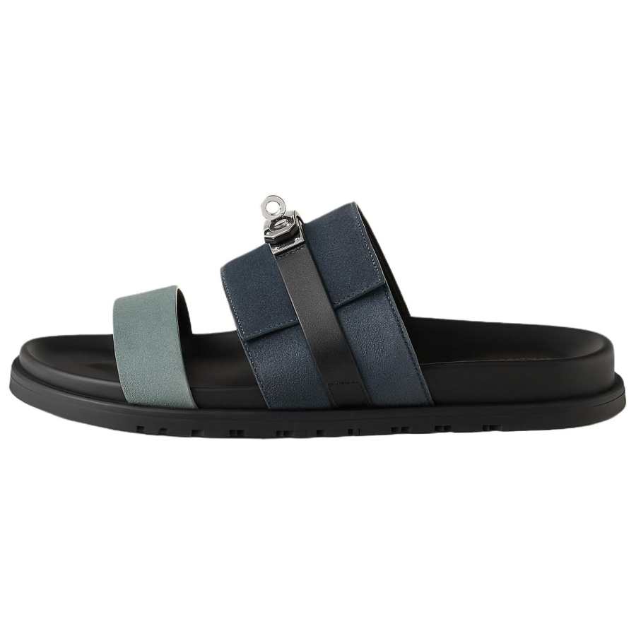 HERMES HERMES Slide Slippers Men's Blue