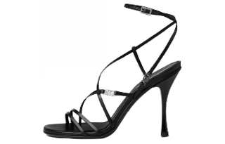 DSQUARED 2 Leather One Strap Sandals Women's Black