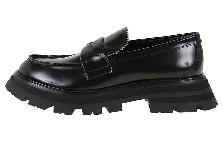 Alexander McQueen Alexander McQueen Wander Leather Loafers 'Core Black' Women's