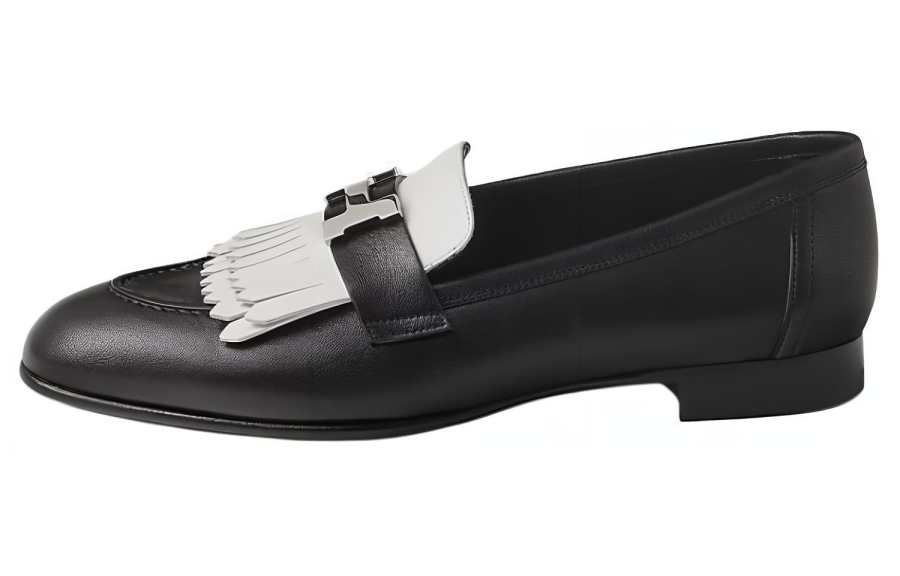 HERMES Royal Loafers Women's Black