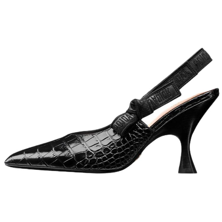 DIOR J'Adior Leather Slim Heel High Heels 9cm Women's Black