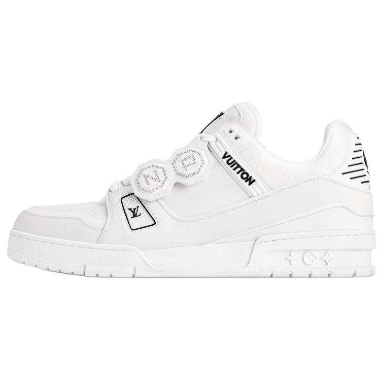 LOUIS VUITTON Nigo Collaboration Trainer FW25 Cow Leather Low top Skateboard Shoes Unisex White
