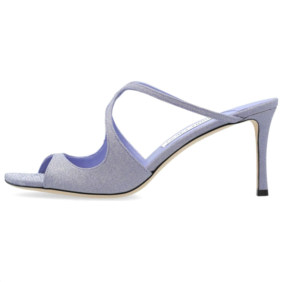 Jimmy Choo Slide Slippers 7.5cm Women's Light Purple