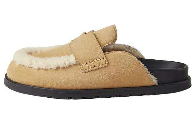 HERMES HERMES Go Closed Toe Slippers Men's Brown