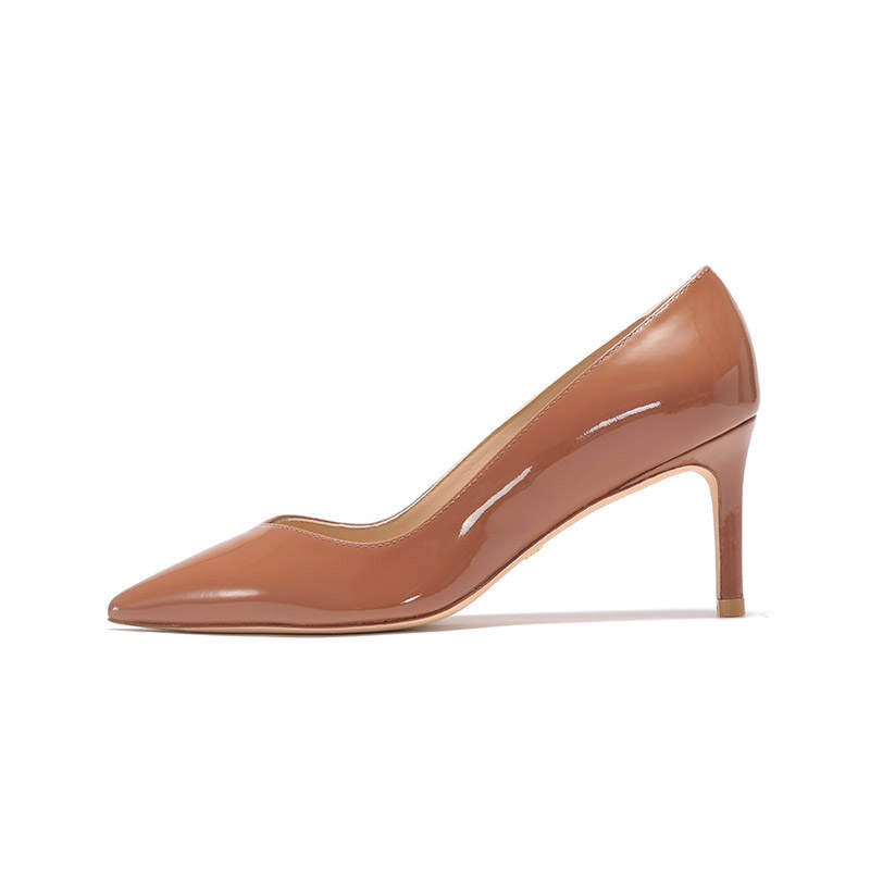 Stuart Weitzman Stuart Weitzman/SW Patent Leather Slim Heel High Heels 7cm Women's Coffee