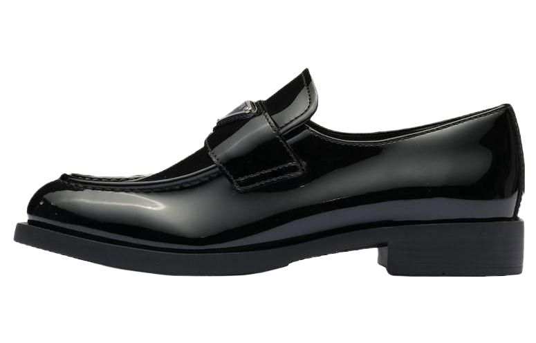 PRADA PRADA Triangle-logo Leather Loafers