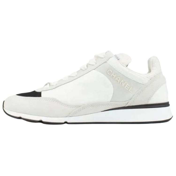 CHANEL Low top Casual Shoes Women's Gray White Black