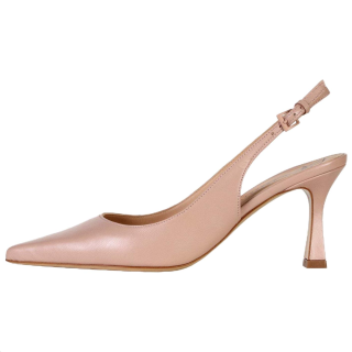 Roberto Festa Frans Sheepskin Spool Heel High Heels 7cm Women's Nude