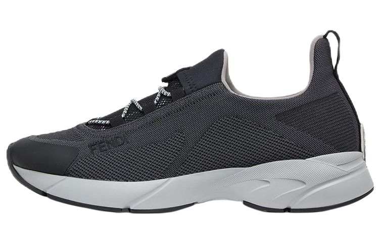 FENDI Faster Mesh Lace Up Cushioning Low top Sports Casual Shoes Women's Gray