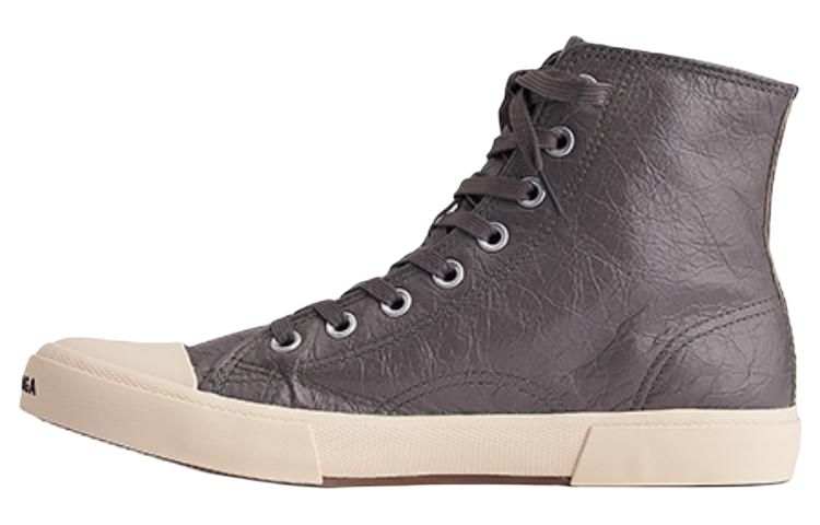 Balenciaga Paris High Top Sneakers 'Brown Leather And White Rubber'