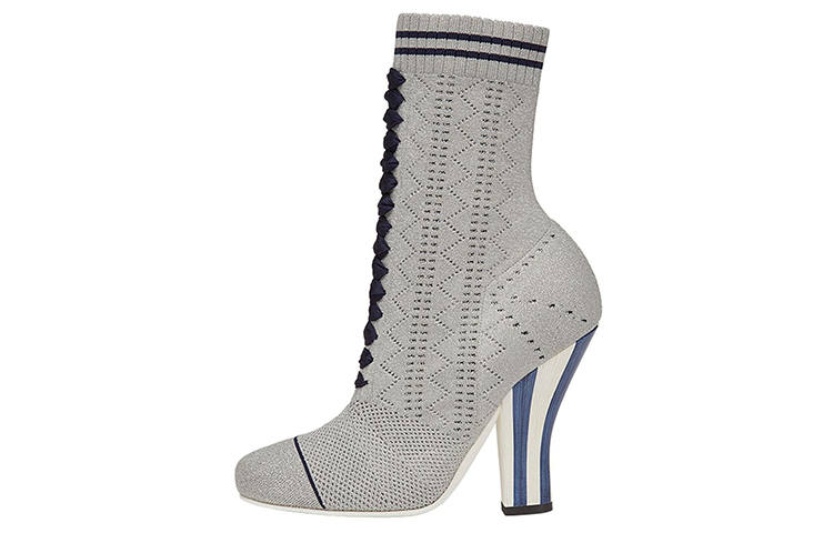 FENDI Ankle Boots Women's Gray