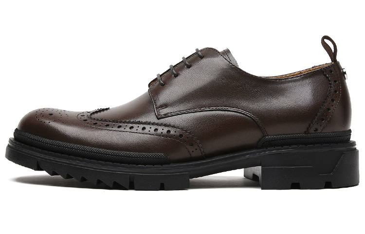 S.T.Dupont S. T.DUPONT Top Grain Cow Leather Dress Shoes Men's Coffee