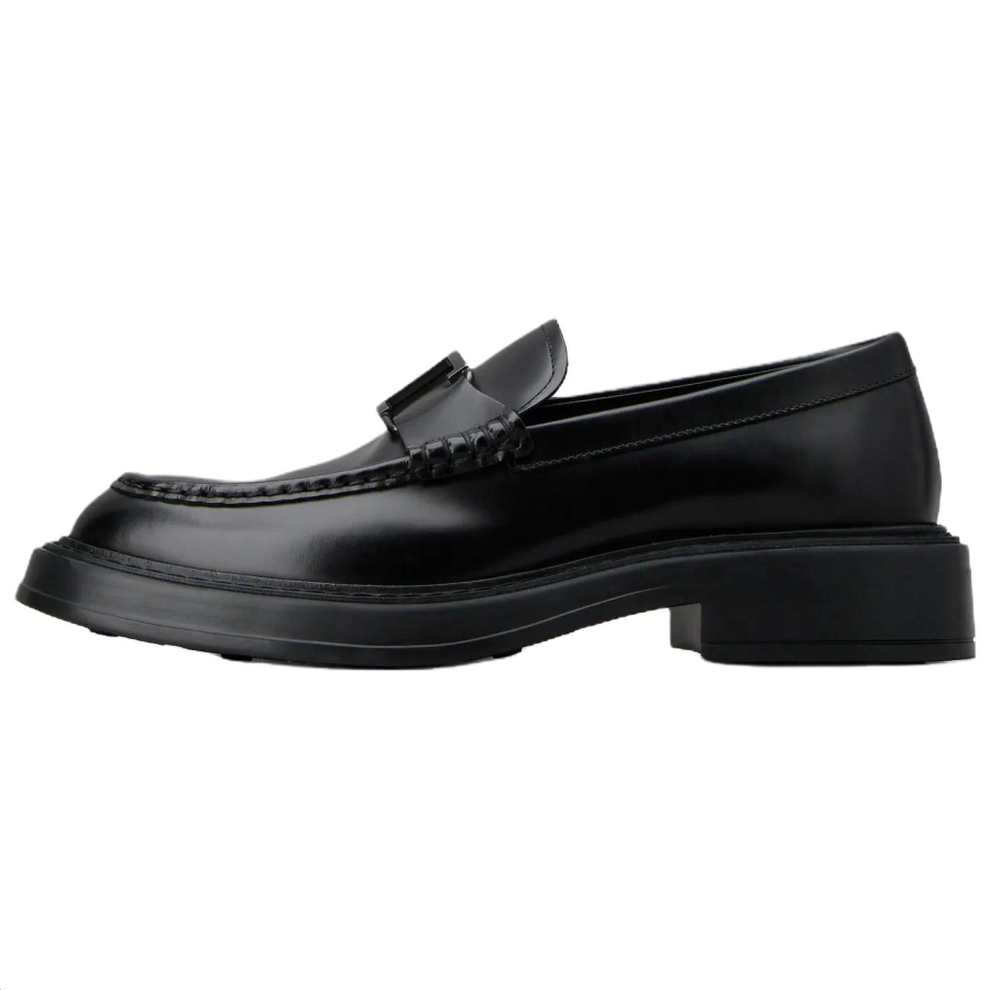 TOD'S Logo Plaque Slip-On Loafers
