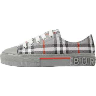 Burberry Cotton Fabric Low top Kids' Skateboarding Shoes Cool Charcoal Gray Kids'