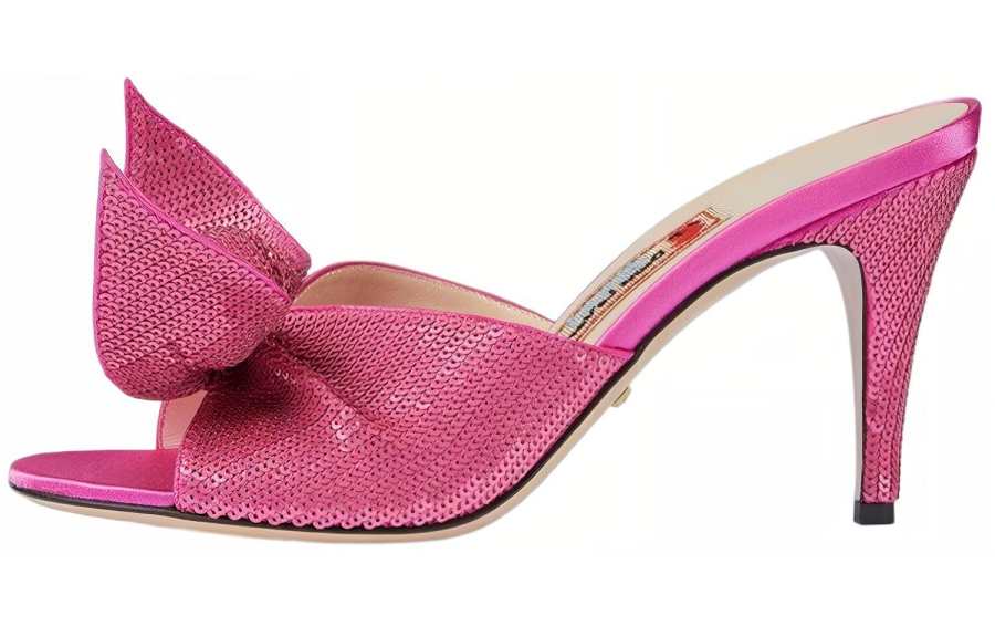 GUCCI Quick Dry Quick Dry Slide Slippers Women's Fuchsia Year Of The Rabbit Limited Edition