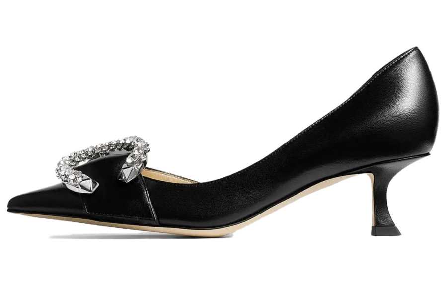 Jimmy Choo Melva Dorsay 50mm Leather Pumps