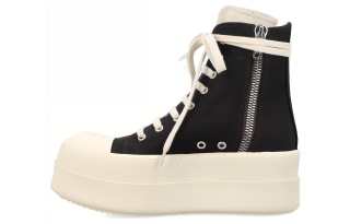 Rick Owens DRKSHDW High top Canvas Shoes Women's Black