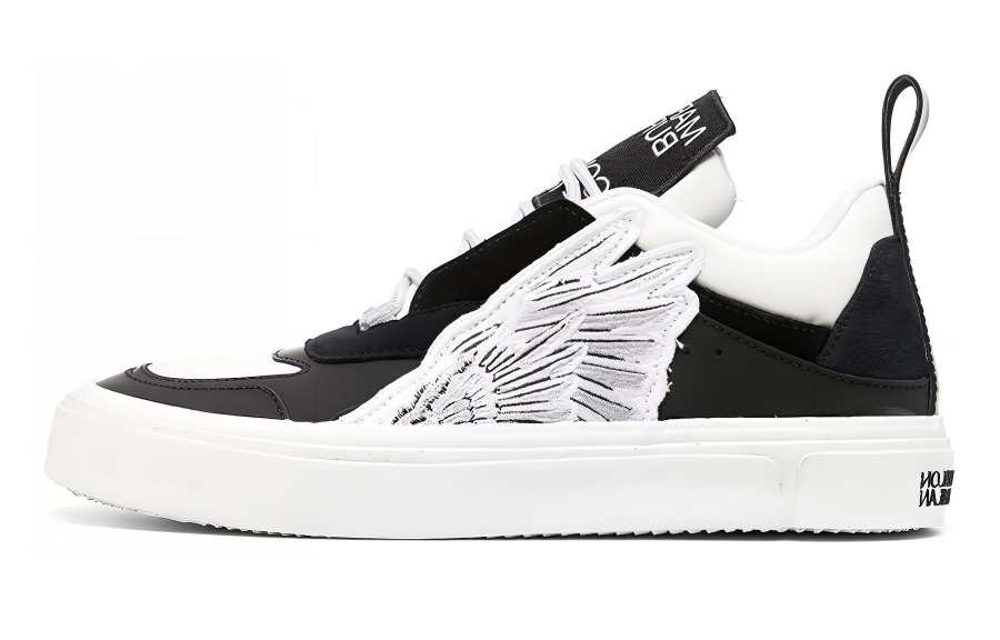 Marcelo Burlon Low top Stylish Skateboarding Shoes Men's Black White