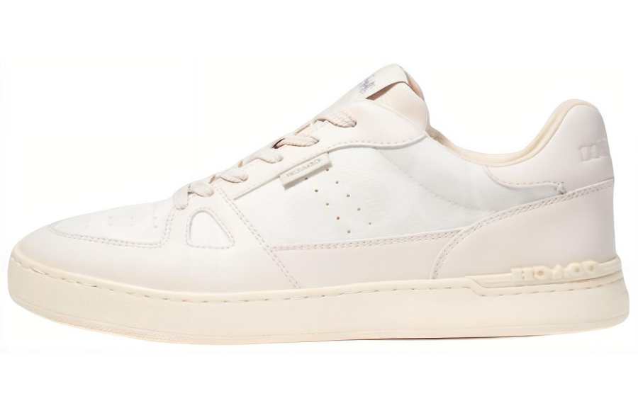 COACH CitySole Leather Abrasion Resistant Low top Sports Casual Shoes Men's White