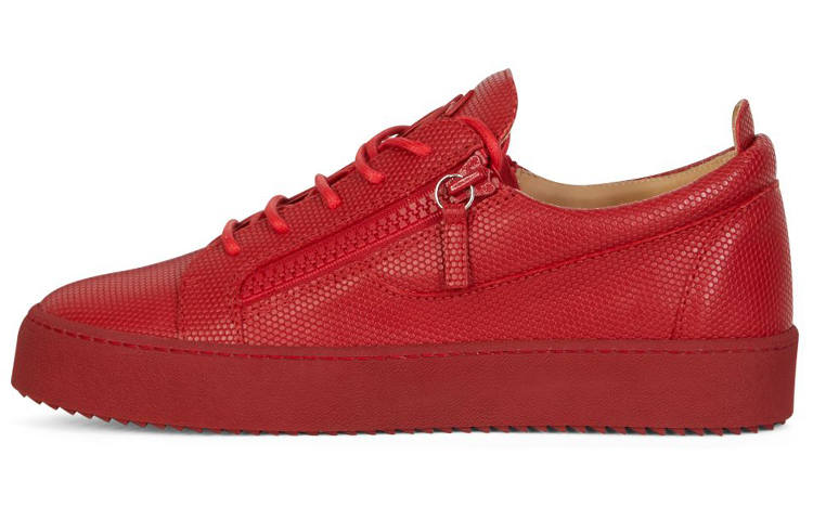 Giuseppe Zanotti Giuseppe Zanotti/GZ Frankie Leather Low top Skateboard Shoes Women's Red