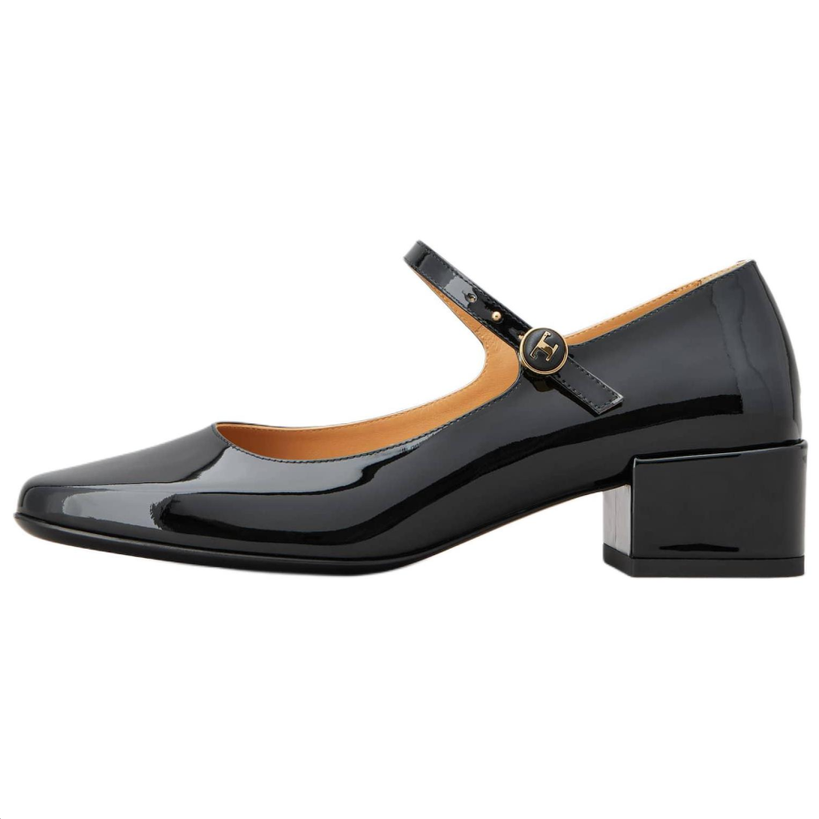 TOD'S Chunky Heel Mary Jane Shoes Women's Black