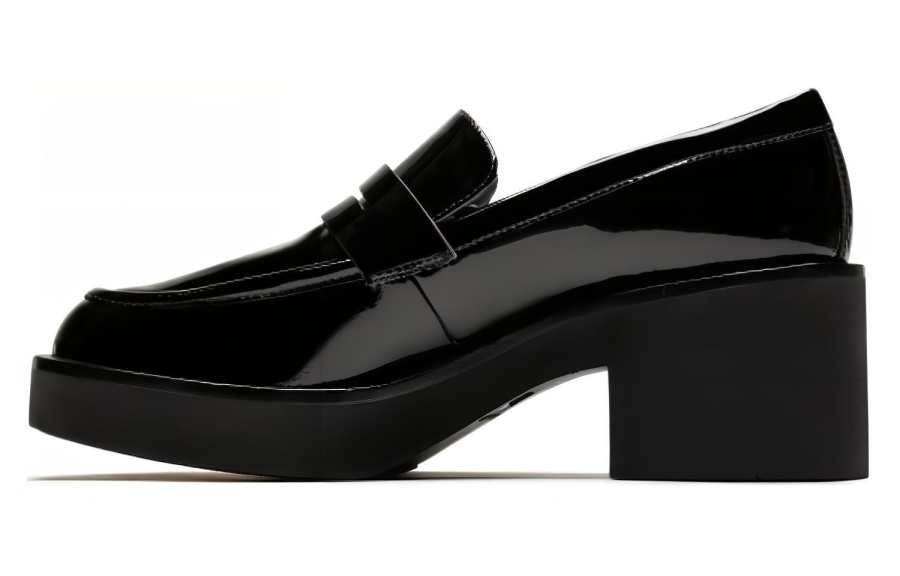 Stuart Weitzman Stuart Weitzman/SW Top Grain Cow Leather Loafers Women's Black