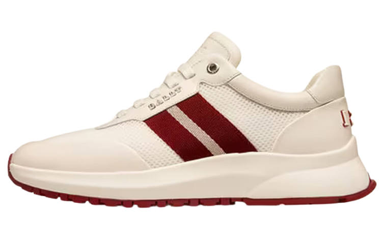 BALLY Daryn Cow Leather Low top Casual Shoes Men's White Red