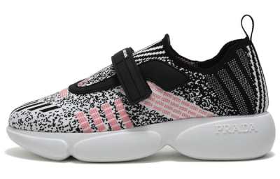 PRADA Cloudbust Fabric Breathable Low top Sports Casual Shoes Women's Pink White